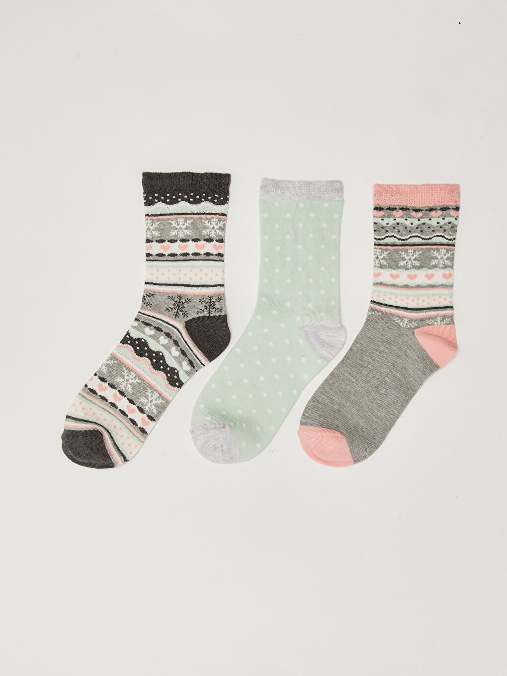 LCW DREAM Patterned Ankle Socks 3-packs -W1AY02Z8-LAM