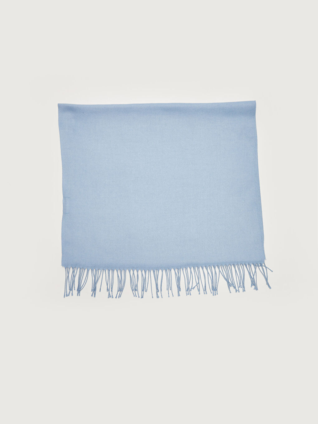 Mavi Düz Çift Taraflı Kadın Atkı-2