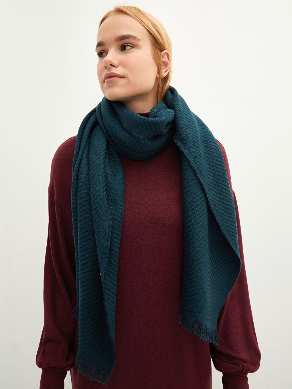 LCW ACCESSORIES Plain Fringed Women's Scarf -W1AY05Z8-D5V