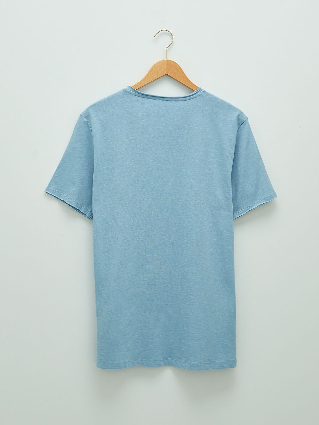 Mavi Bisiklet Yaka Kısa Kollu Basic Penye Erkek Tişört-6