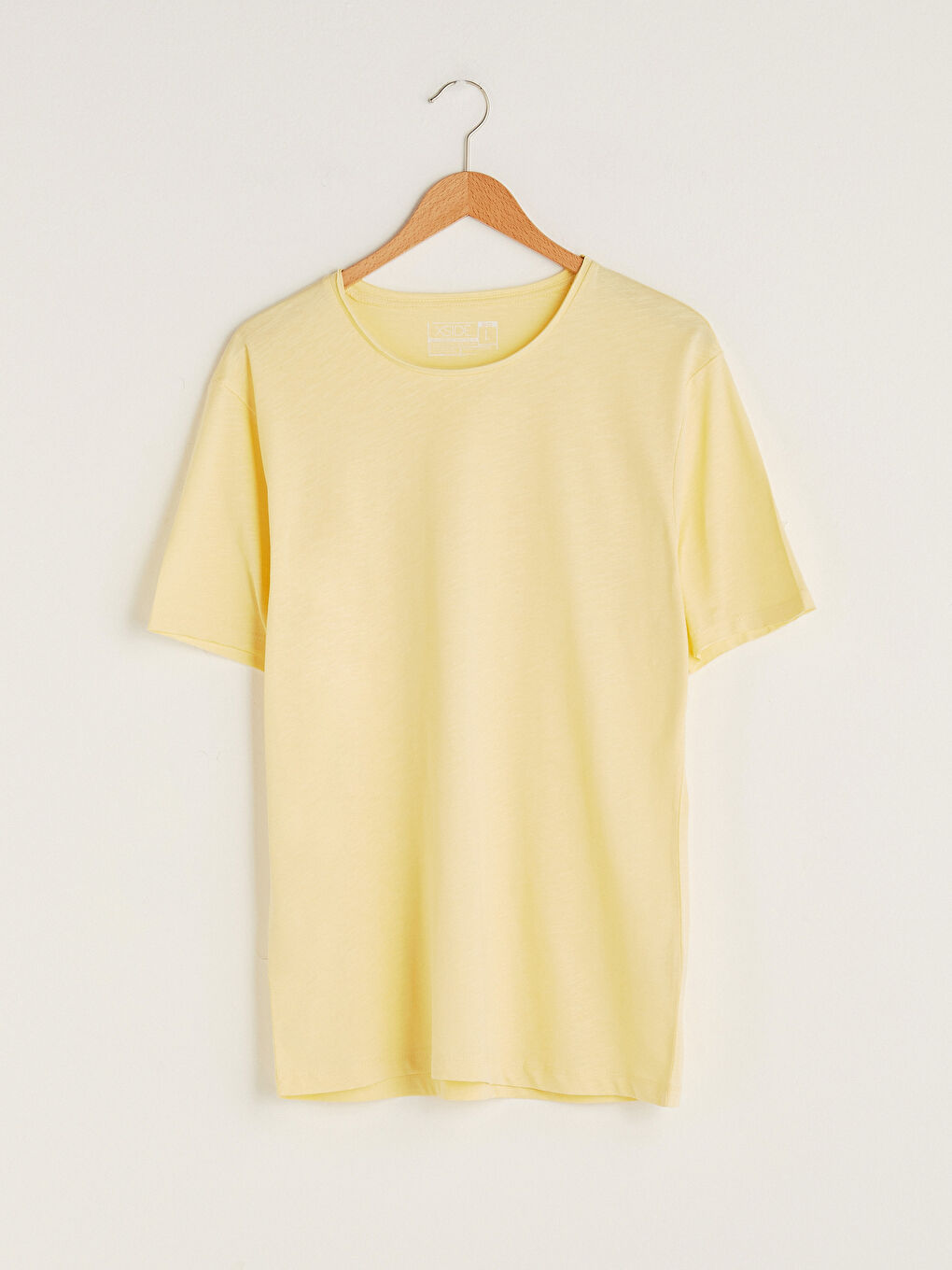 تيشيرت رجالي ياقة دائرية كم قصير قطن ممشط أساسي-4