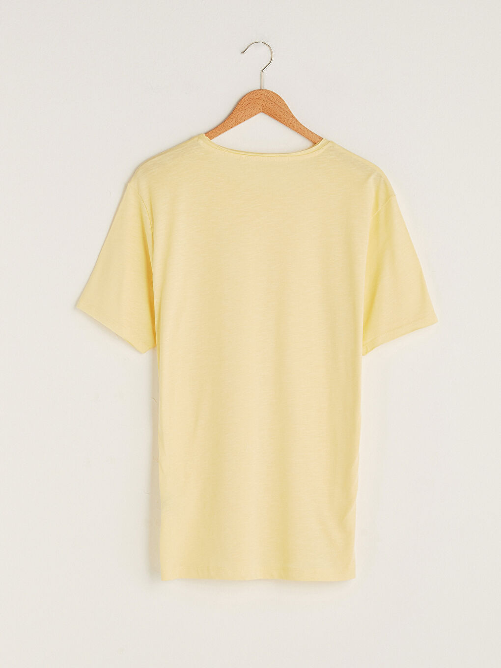 تيشيرت رجالي ياقة دائرية كم قصير قطن ممشط أساسي-5