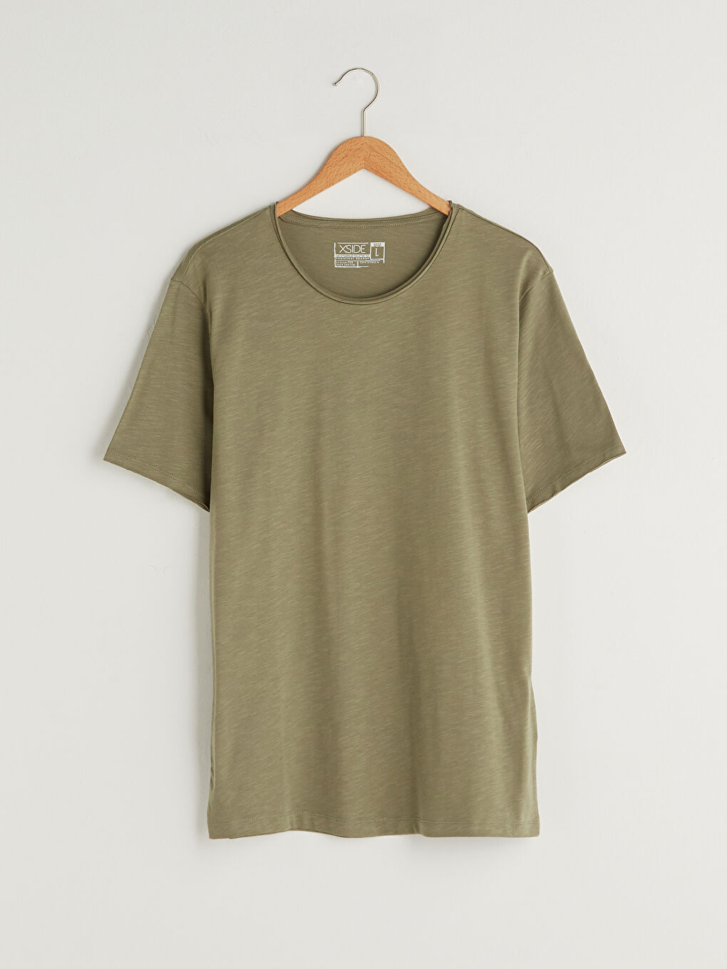 T-shirt Basique en Coton Peigné à Manches Courtes et Col Rond pour Hommes-5