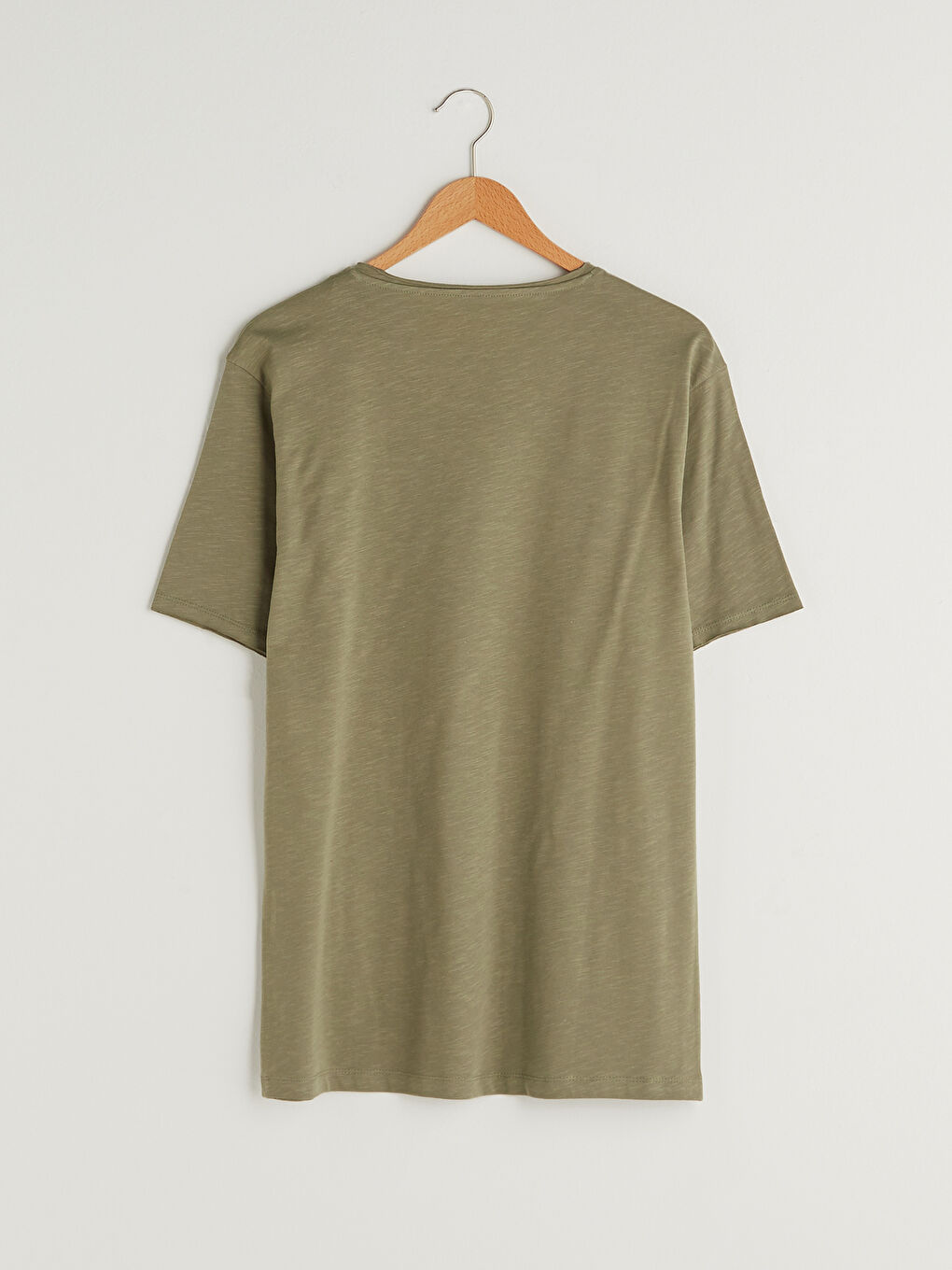 T-shirt Basique en Coton Peigné à Manches Courtes et Col Rond pour Hommes-6