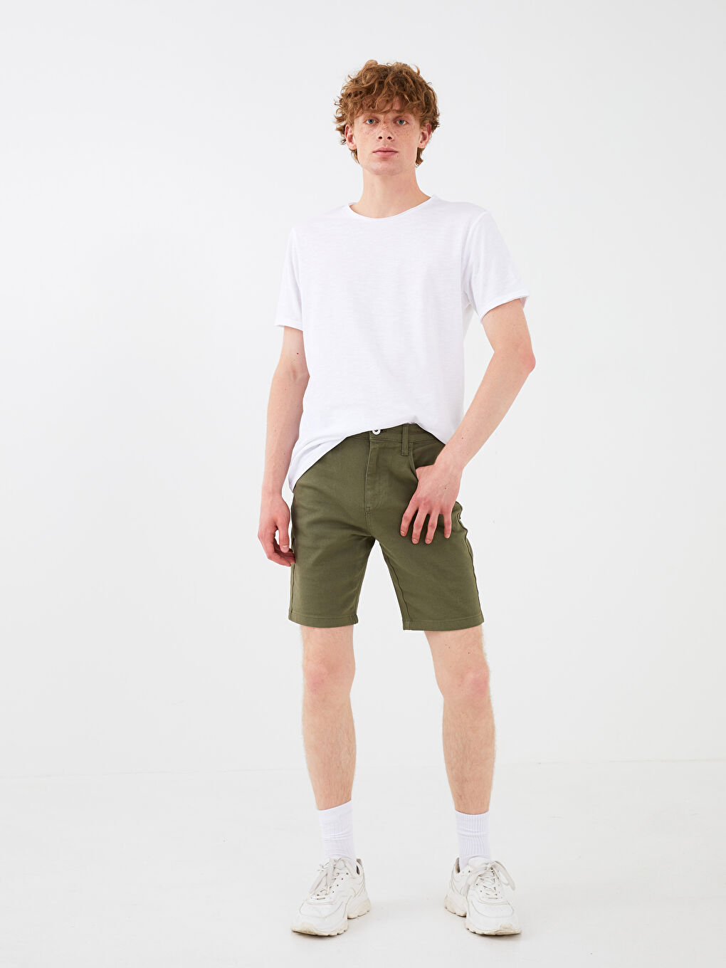 Crew Neck Short Sleeve Basic Combed Cotton Men's T-shirt-2