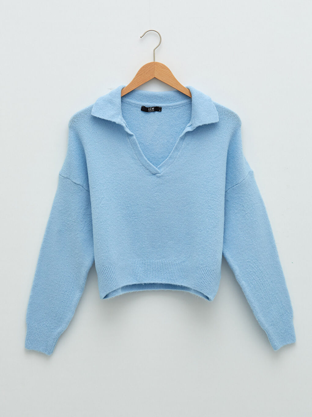Polo Neck Women's Knitwear Sweater-5