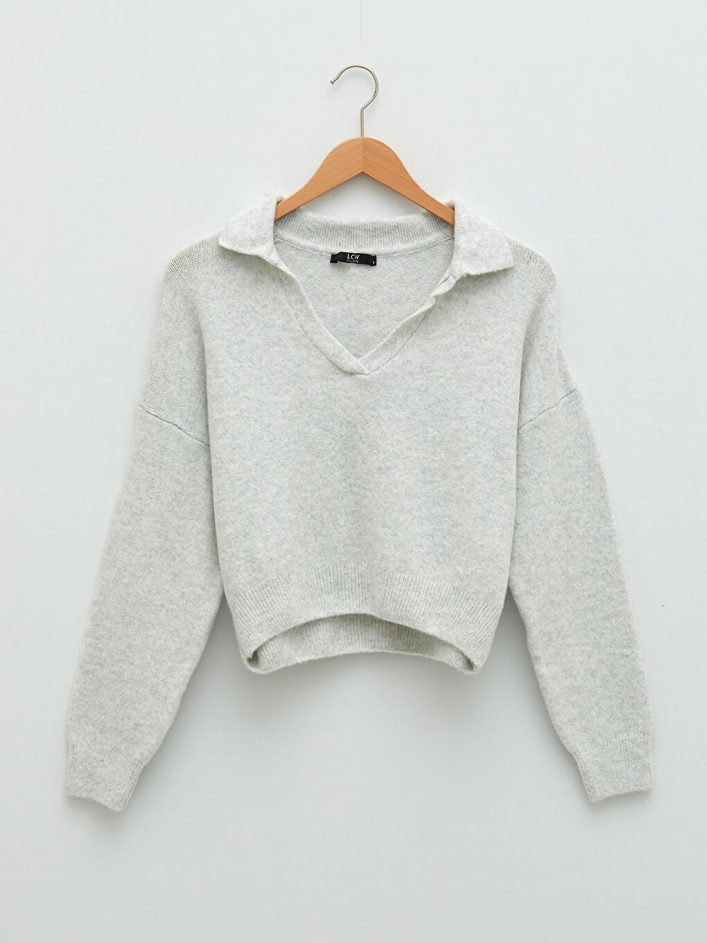 Polo Neck Women's Knitwear Sweater-5