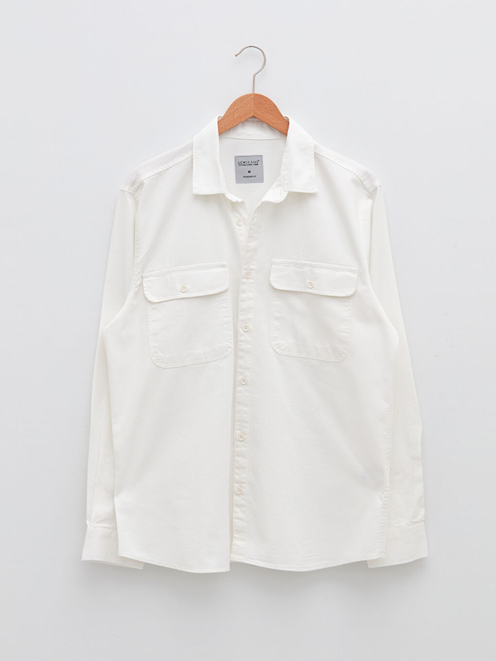 قميص جينز رجالي بأكمام طويلة وقصة عادية-6