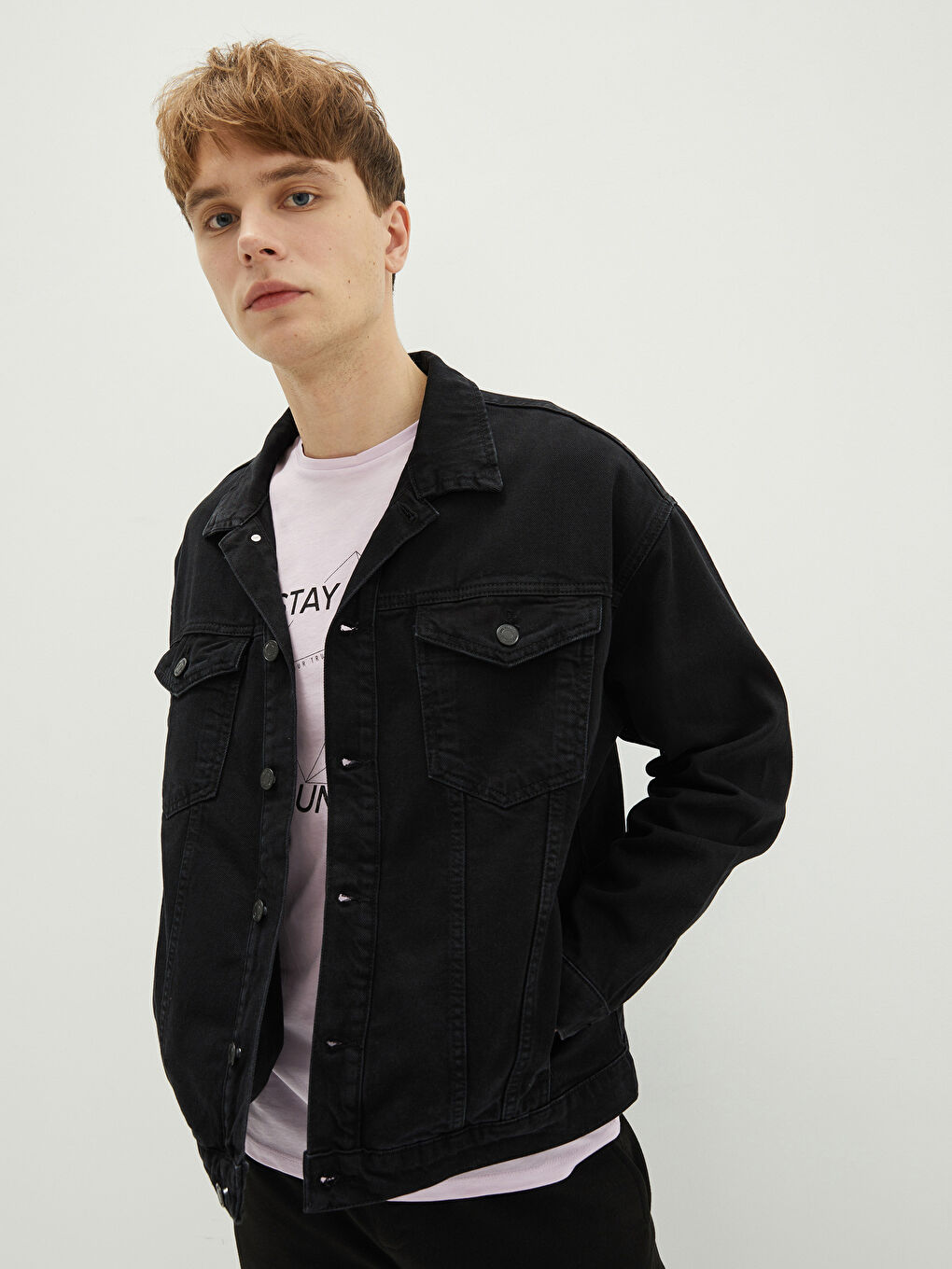Оверсайз Мужская Джинсовая Куртка-1