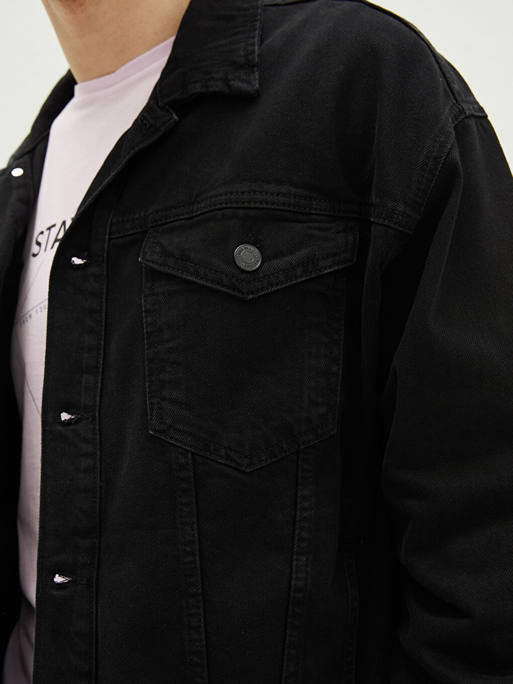 Оверсайз Мужская Джинсовая Куртка-3