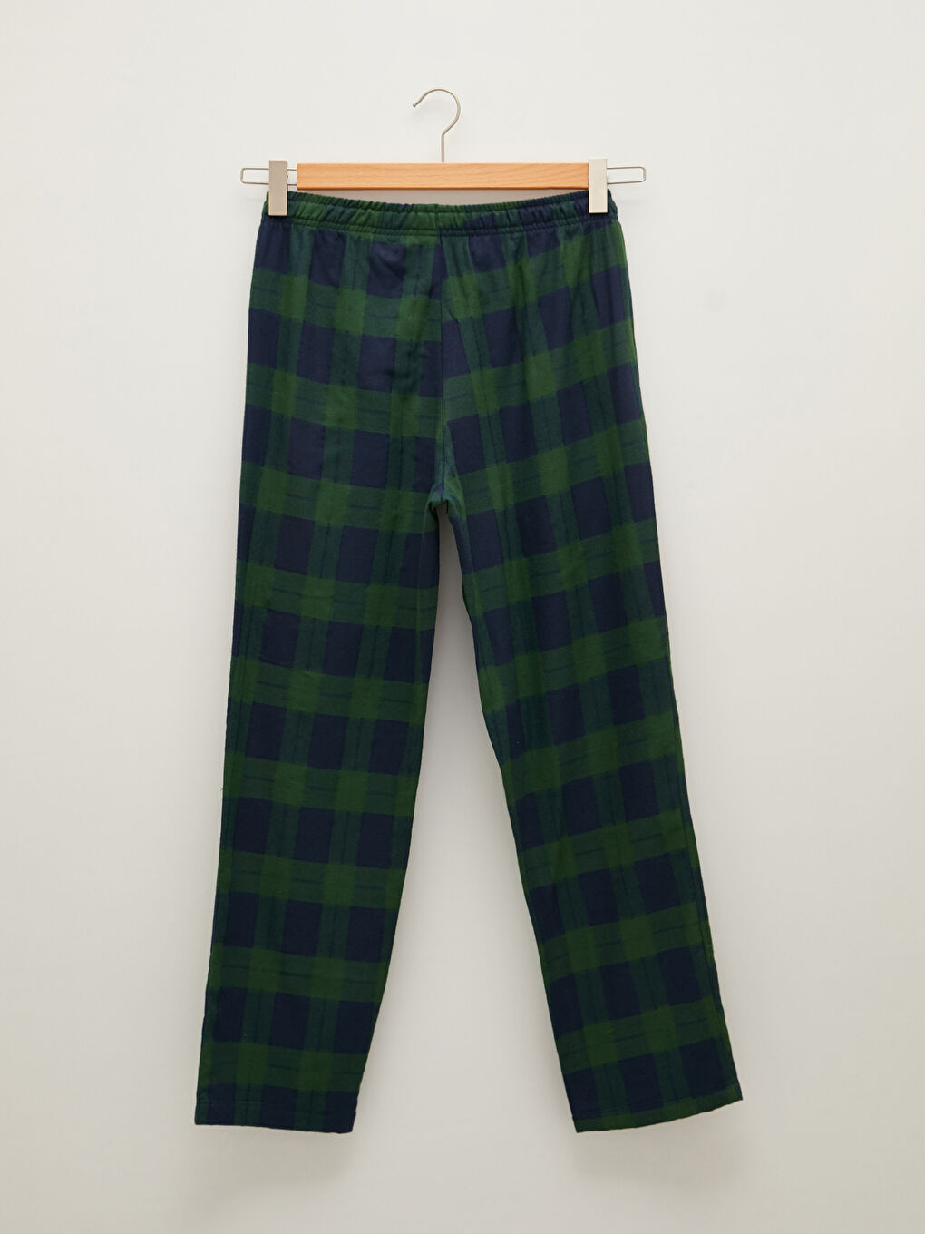 Yeşil Standart Kalıp Ekose Erkek Pijama Alt-6