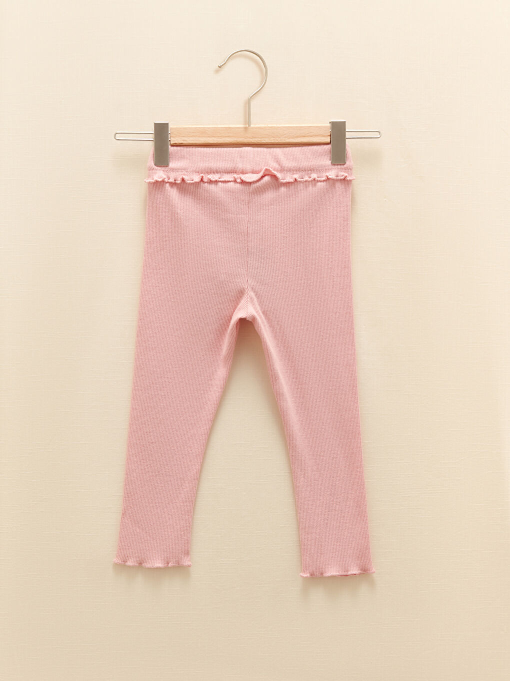 Pembe Beli Lastikli Tayt-1