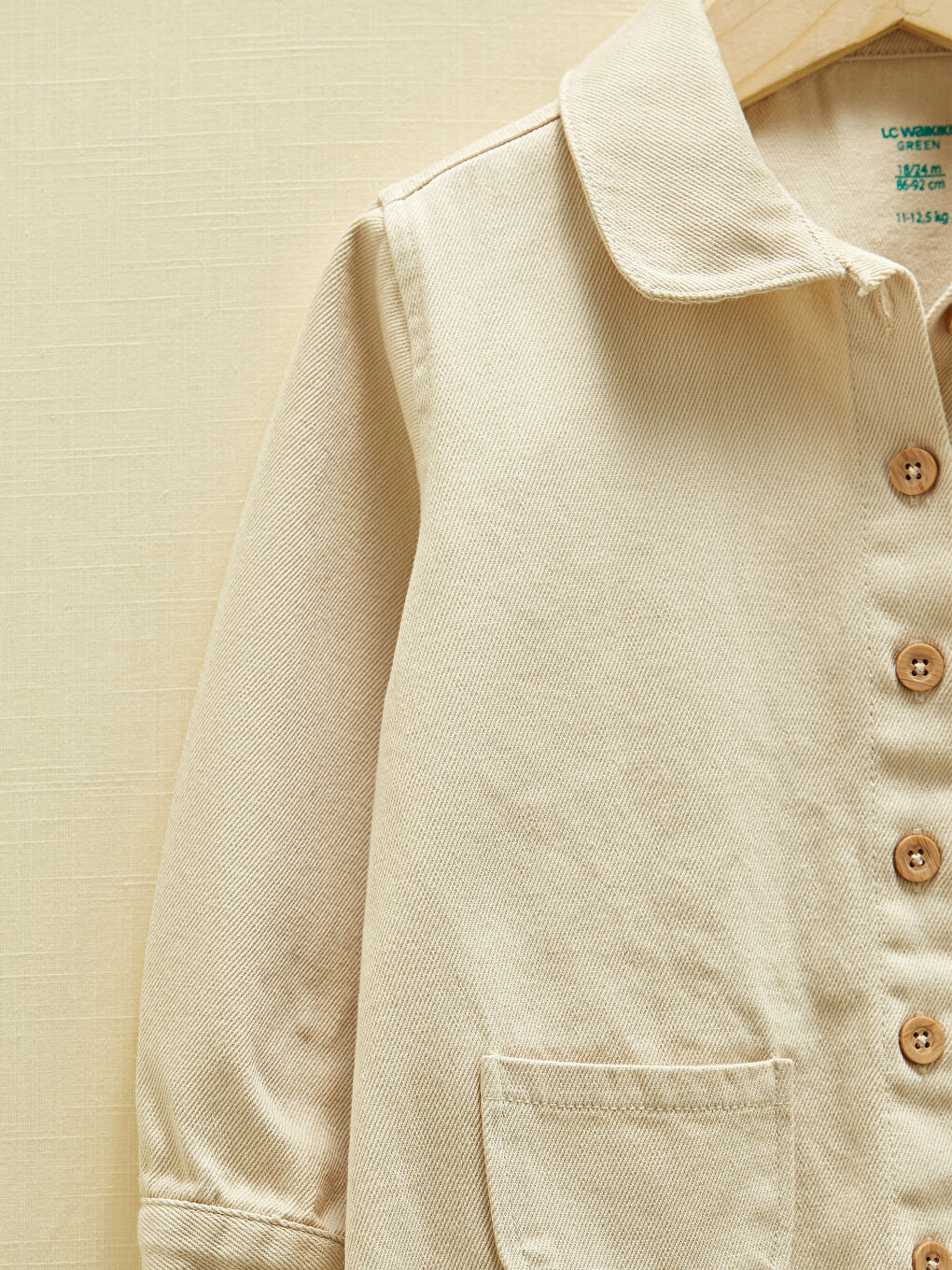 Bej Uzun Kollu Kız Bebek Ceket-1