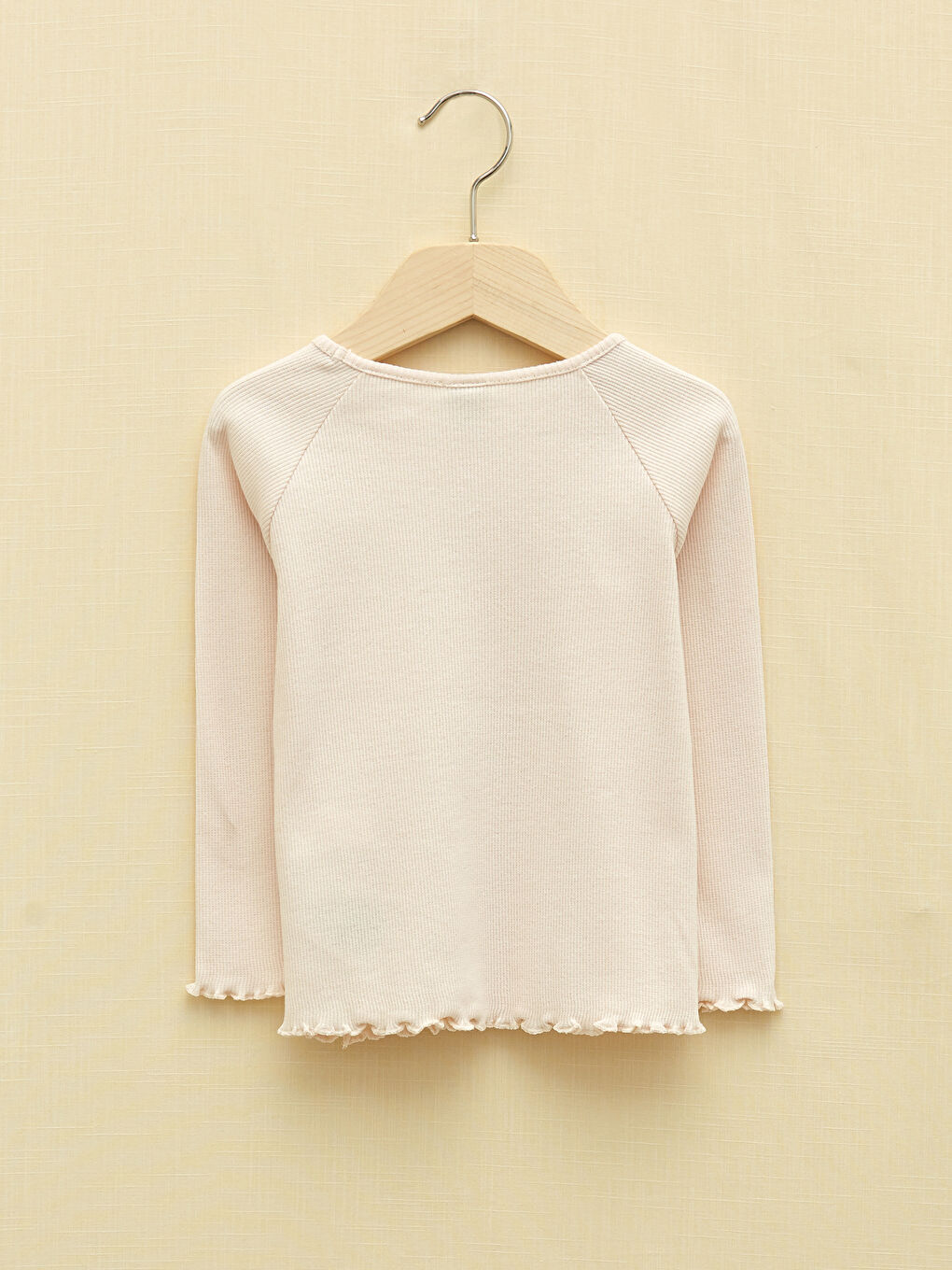 Crew Neck Long Sleeve Printed Baby Girls' T-Shirt-1