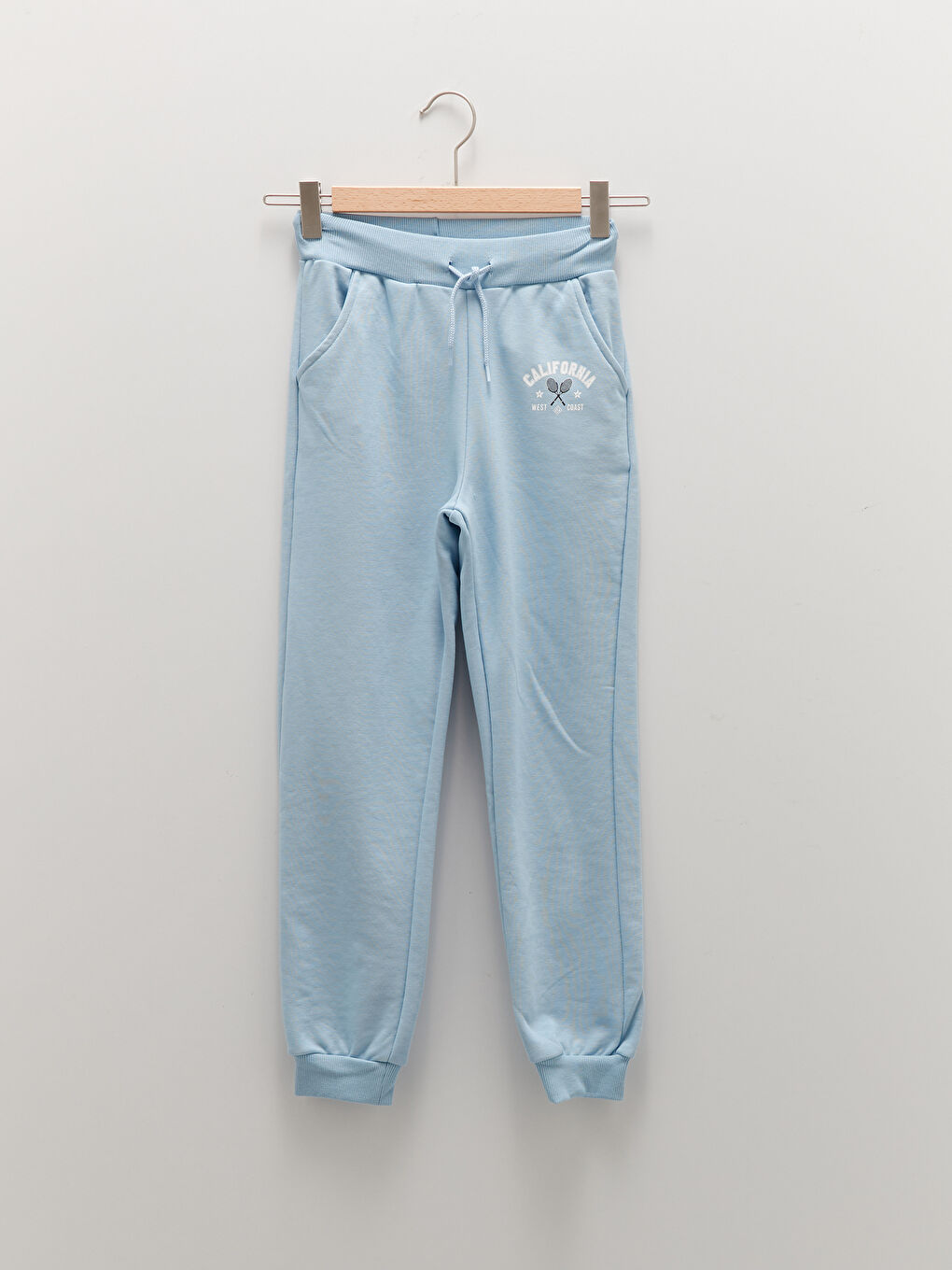 Спортивные джоггеры для девочек с принтом и эластичным поясом