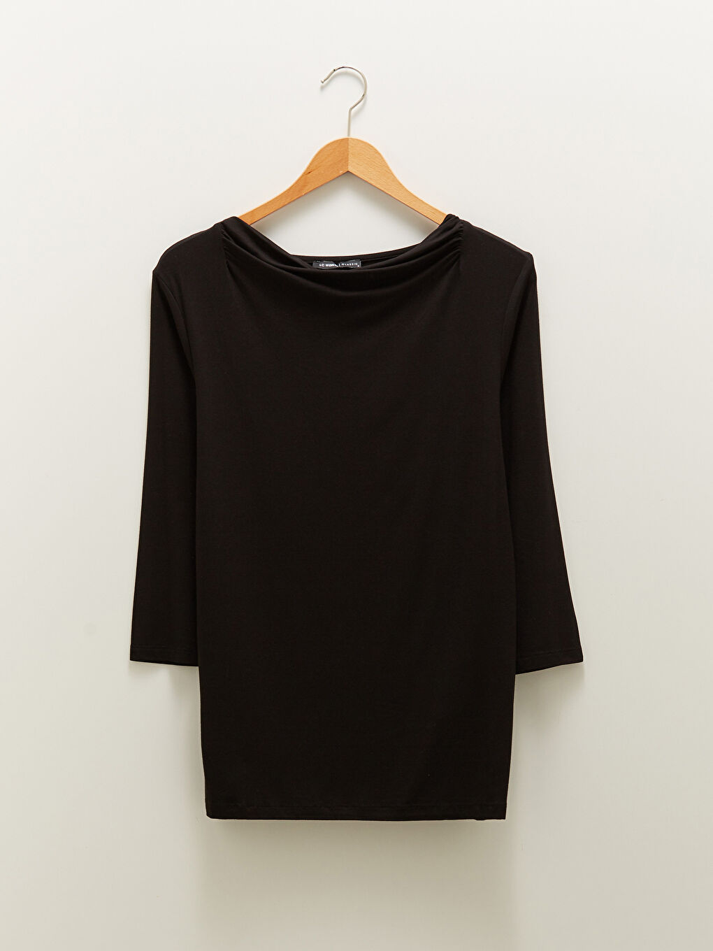 Flowy Collar Straight Long Sleeve Women's Blouse-6