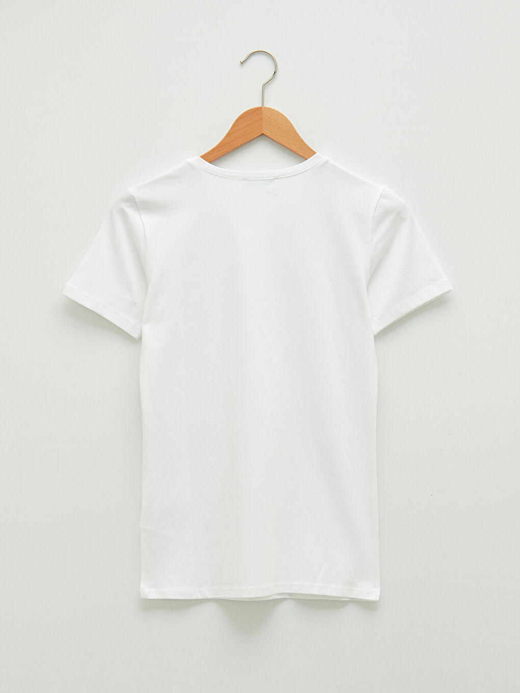 Crew Neck Plain Short Sleeve Women's T-Shirt-5