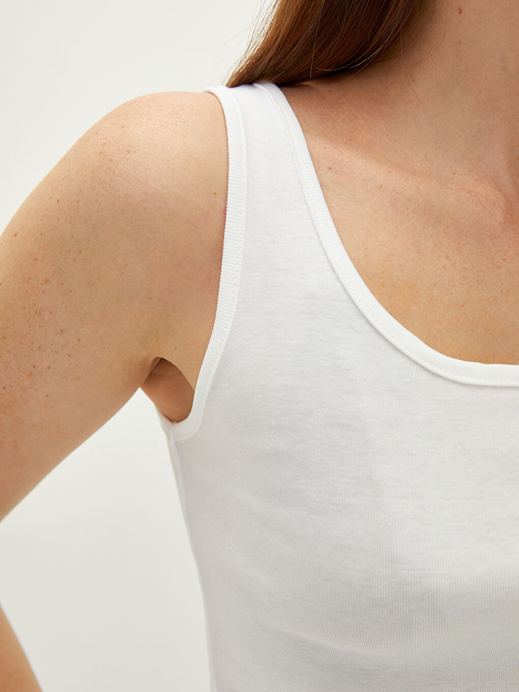 U-Neck Sleeveless Cotton Women's Singlet-2