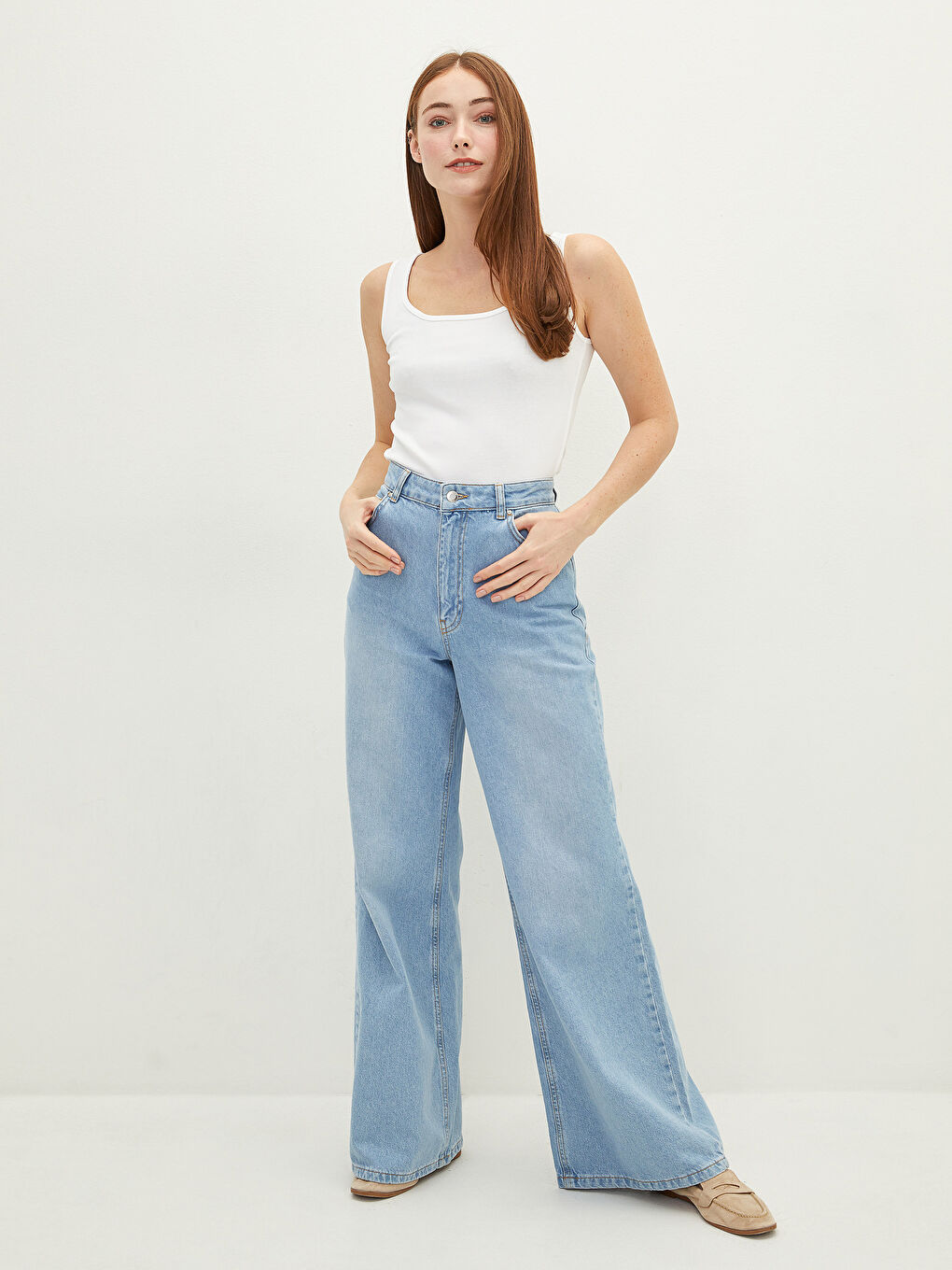 U-Neck Sleeveless Cotton Women's Singlet-3