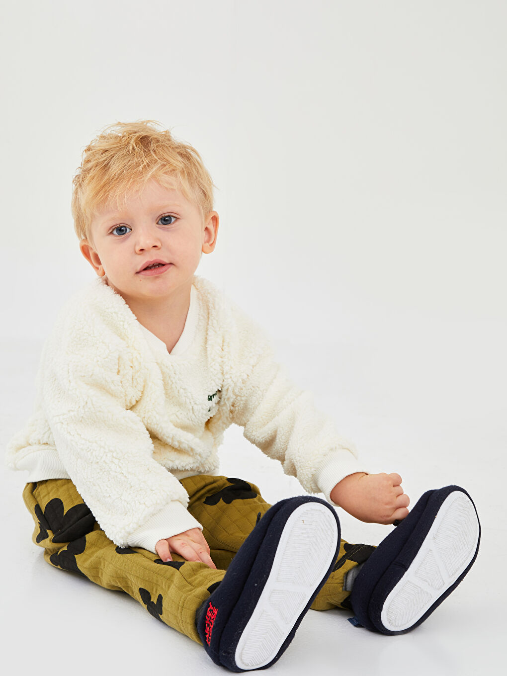 بنطلون رياضي للأولاد الرضع بطبعة ميكي ماوس بخصر مرن-3