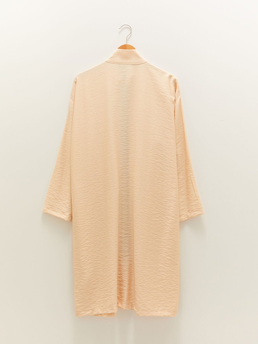 تونيك نسائي بأوفرسايز بياقة الجد وكم طويل بسيط-6