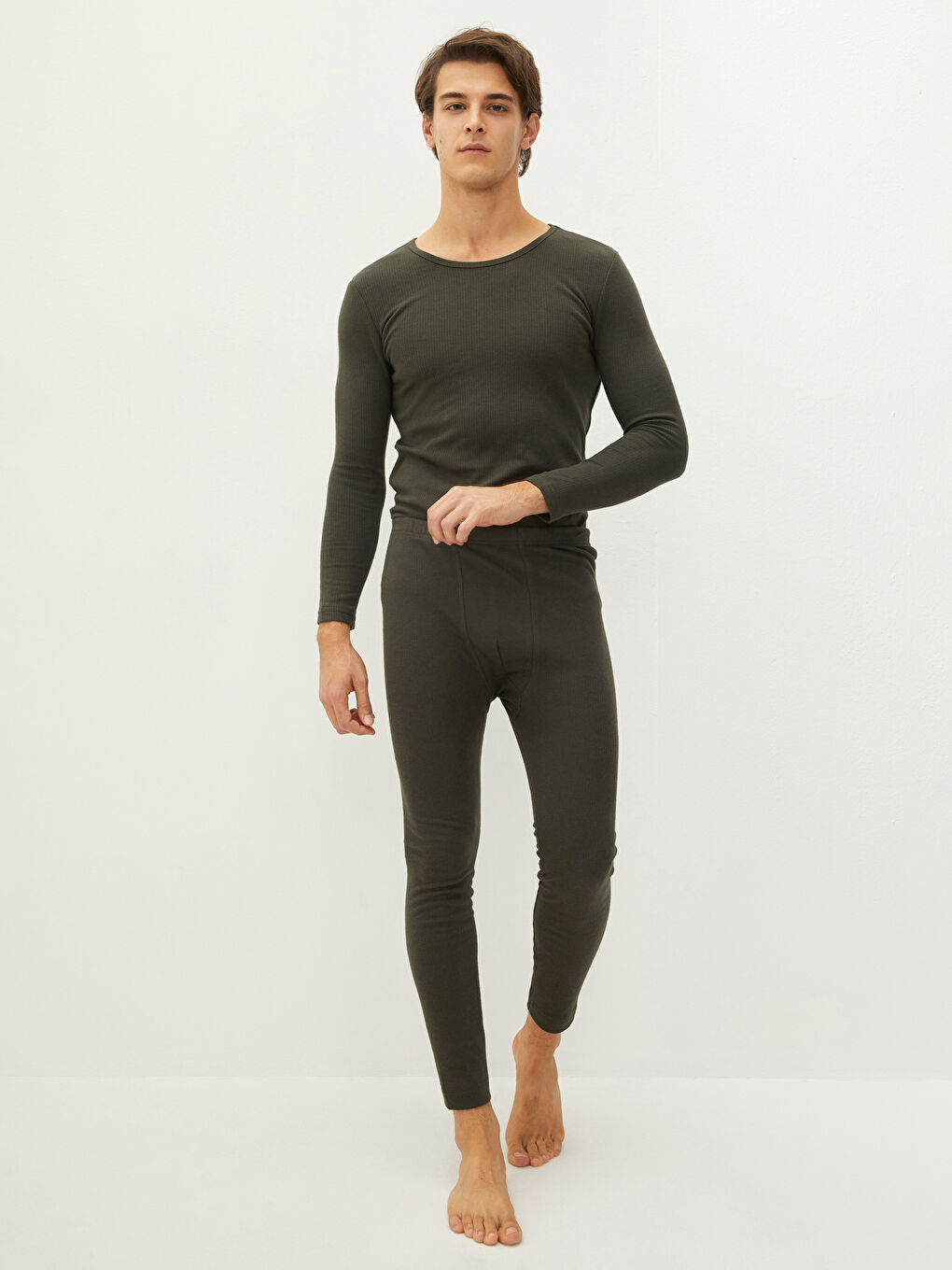 Haki Standart Kalıp Erkek Termal İçlik Alt