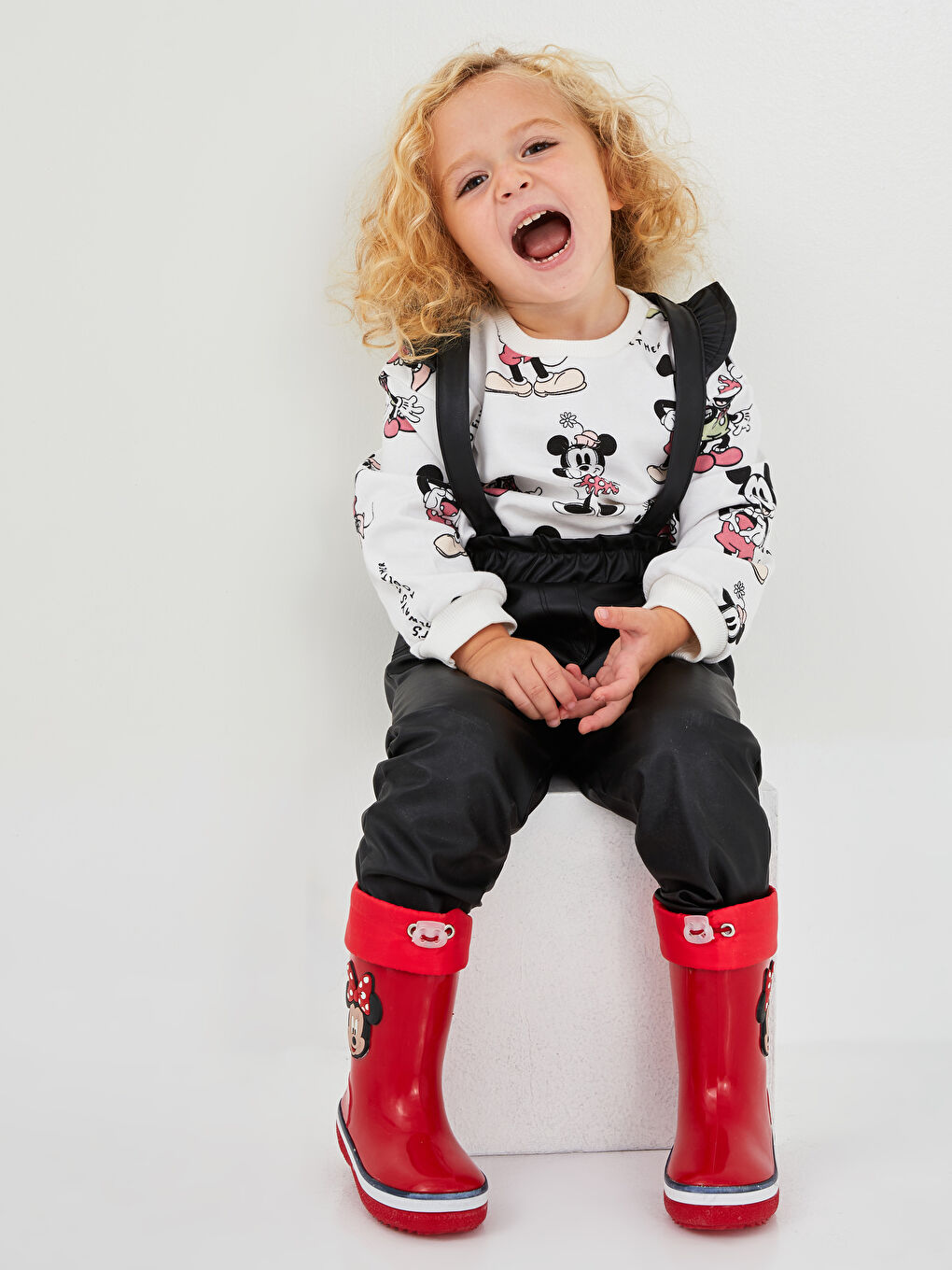 Elastic Waist Leather Look Baby Girl Pants -W1BB95Z1-CVL