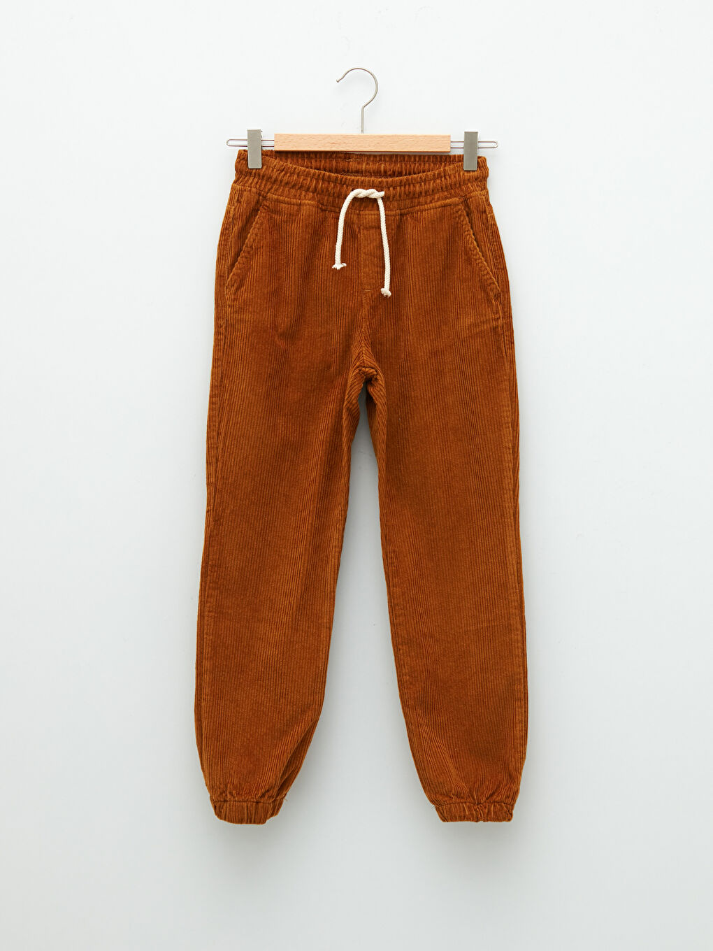 Elastic Waist Basic Velvet Boy Jogger Trousers