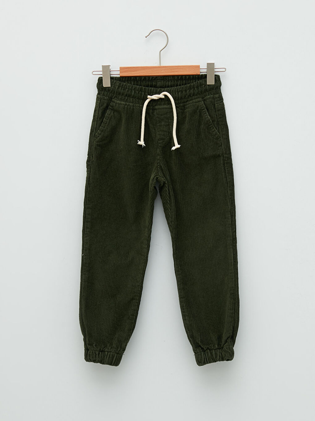 Elastic Waist Basic Velvet Boy Jogger Trousers