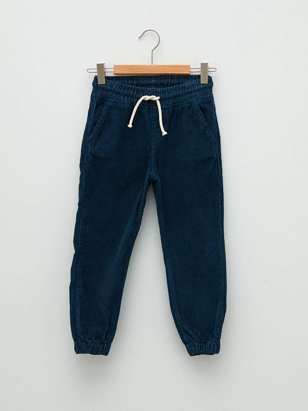 İndigo Beli Lastikli Basic Kadife Erkek Çocuk Jogger Pantolon
