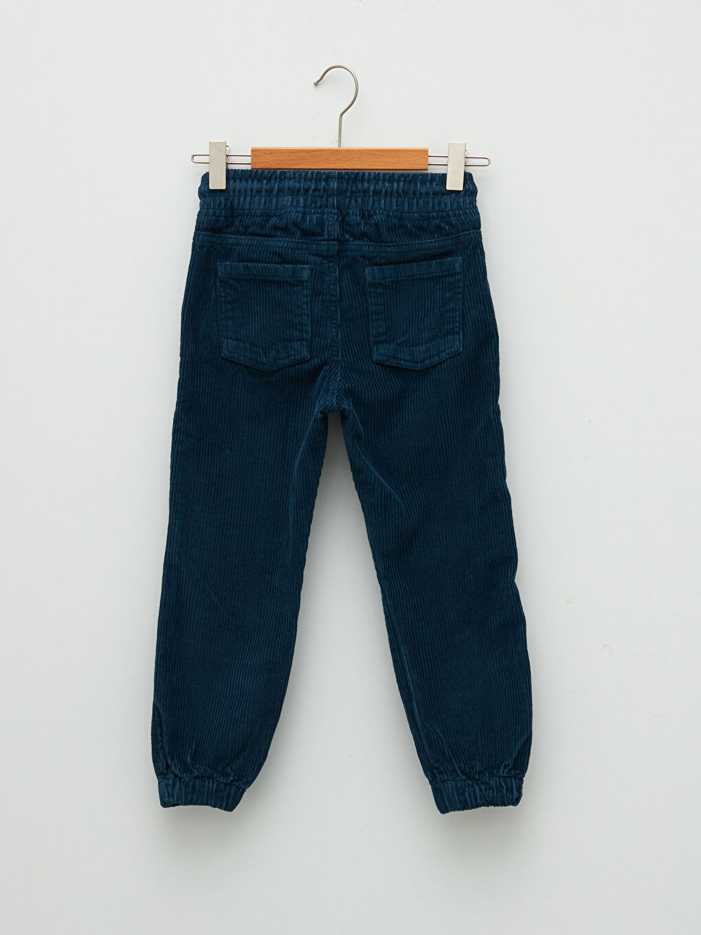 İndigo Beli Lastikli Basic Kadife Erkek Çocuk Jogger Pantolon-1