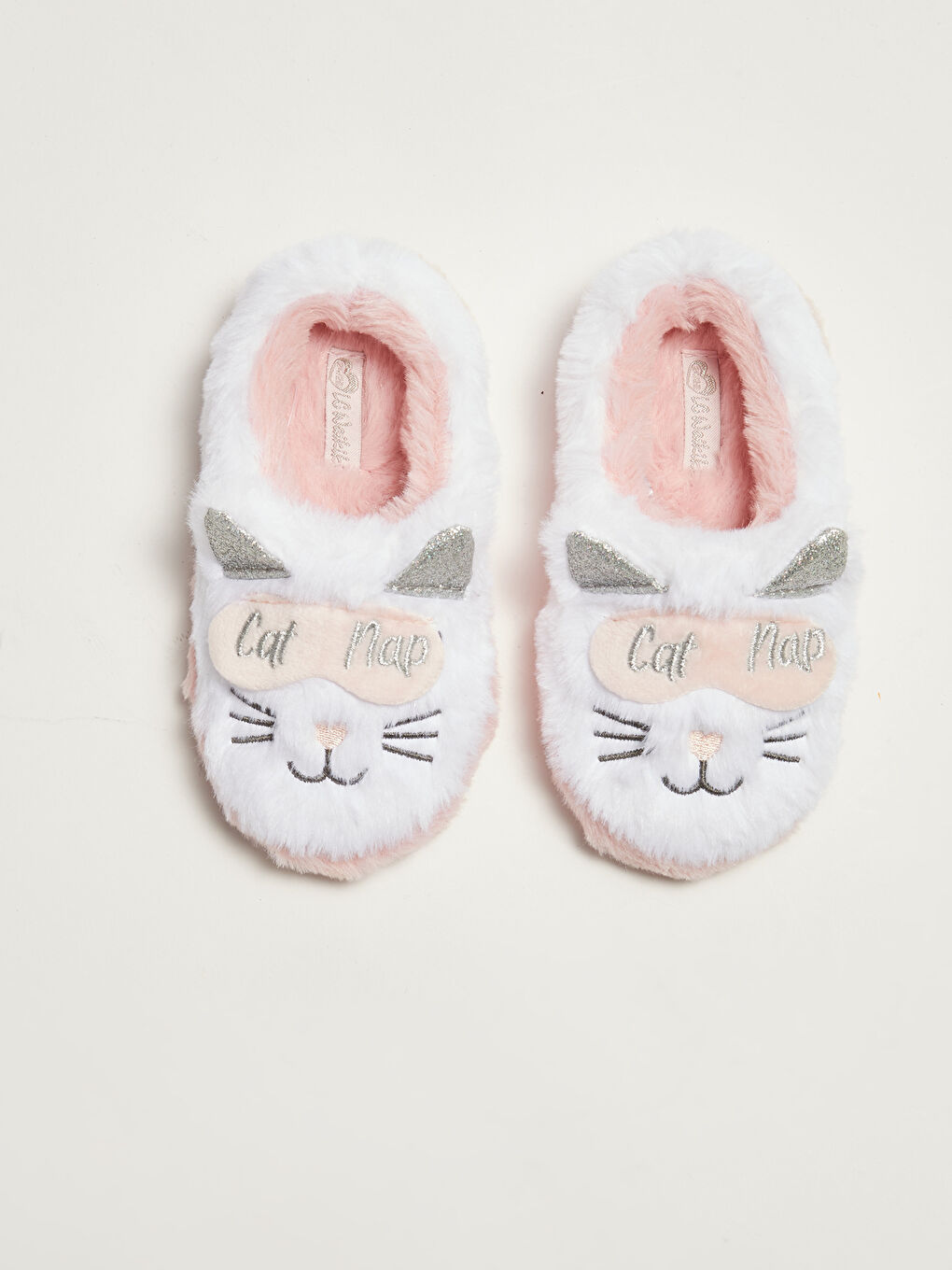 Тапочки для малышек девочек с вышивкой и меховой подкладкой-2