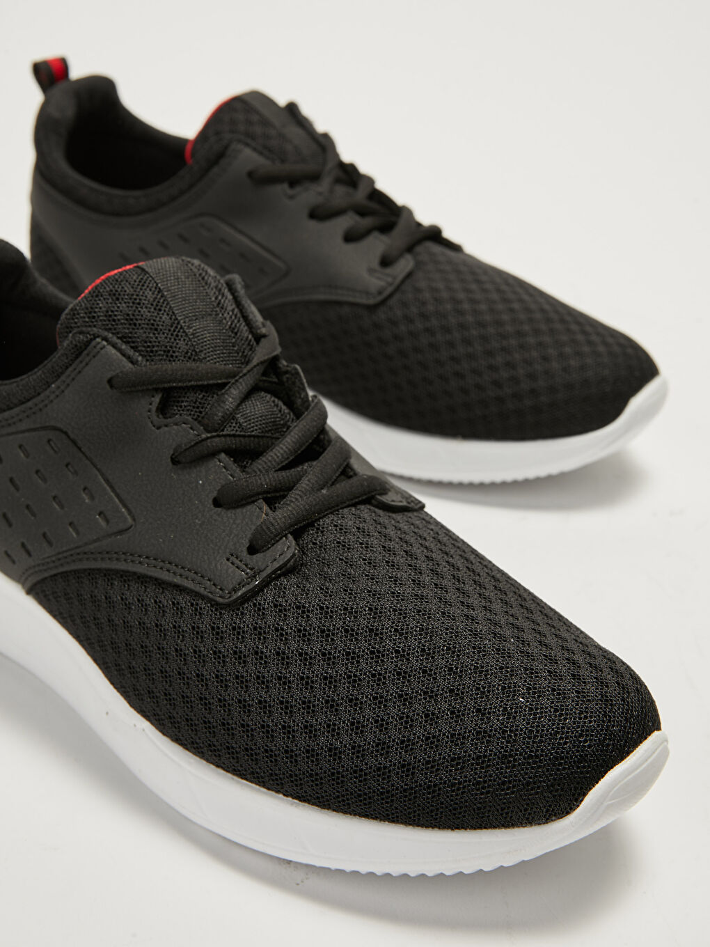 Siyah File Detaylı Bağcıklı Erkek Aktif Spor Ayakkabı-4