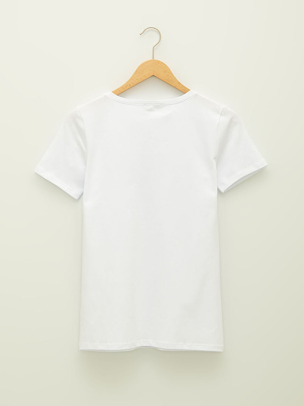 LCWAIKIKI Basic V Neck Straight Short Sleeve Cotton Women's T-Shirt -W1BD58Z8-R9J