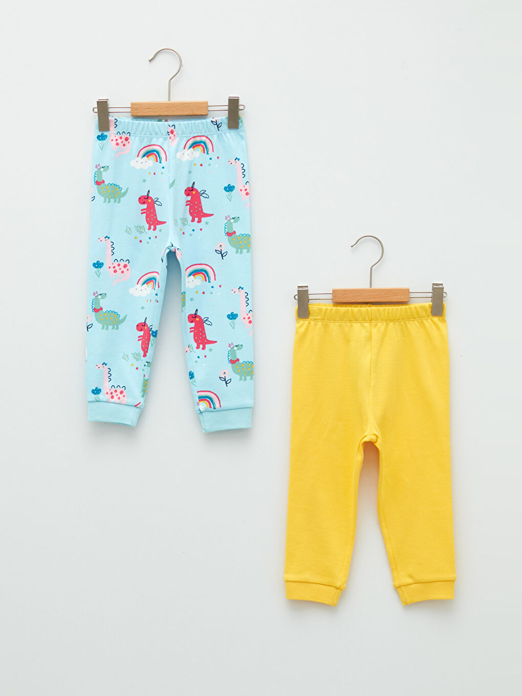 LCW baby Elastic Waist Cotton Baby Girl Pajama Bottoms 2-Pack -W1BD87Z1-LQT