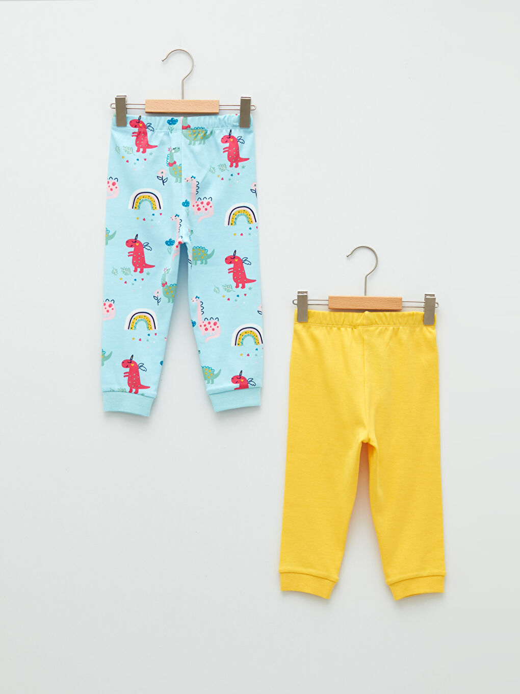LCW baby Elastic Waist Cotton Baby Girl Pajama Bottoms 2-Pack -W1BD87Z1-LQT