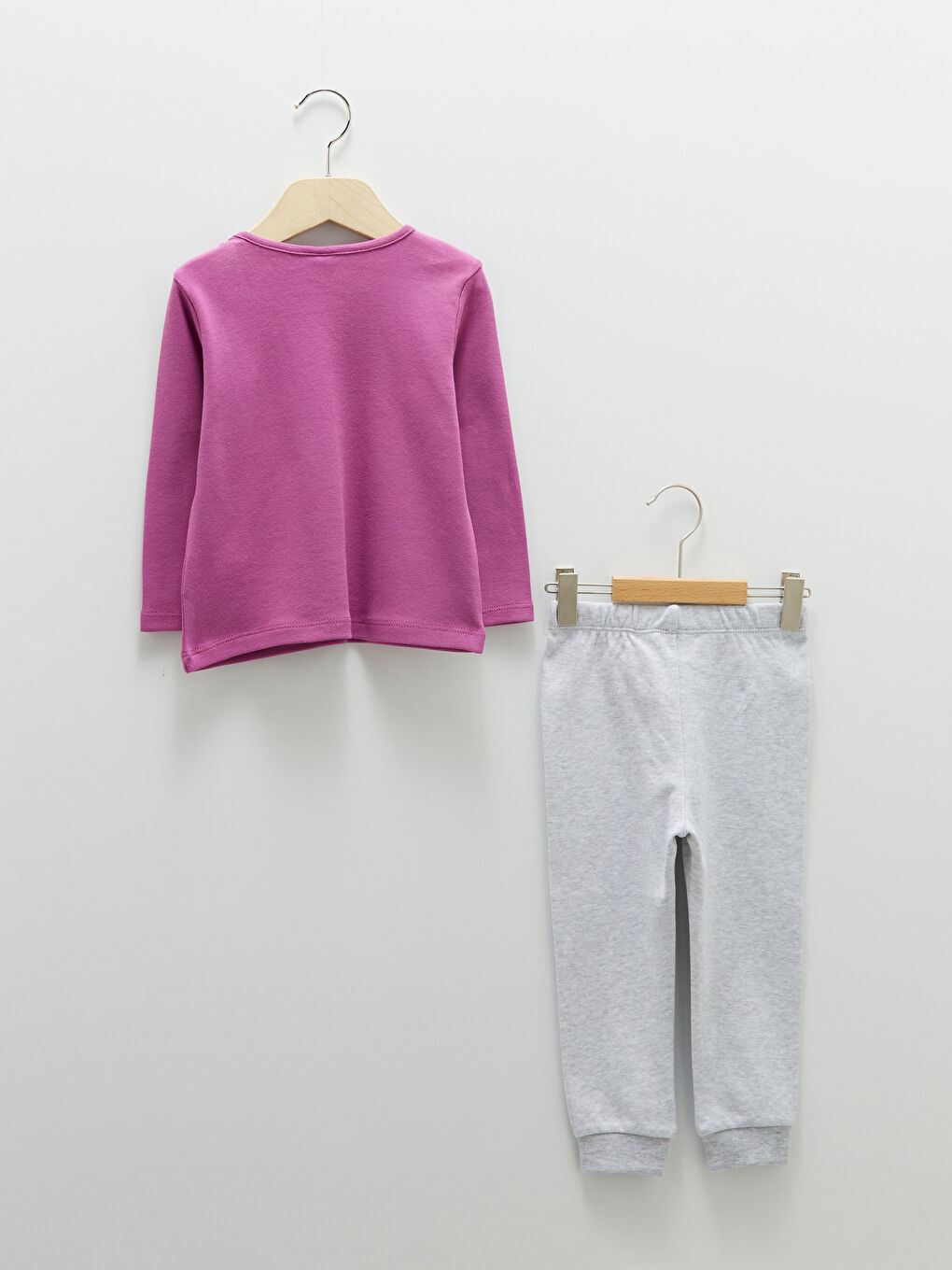 LCW baby Rundhalsausschnitt Langarm Bedrucktes Baumwolle Baby Mädchen Pyjama-Set -W1BE70Z1-R2C