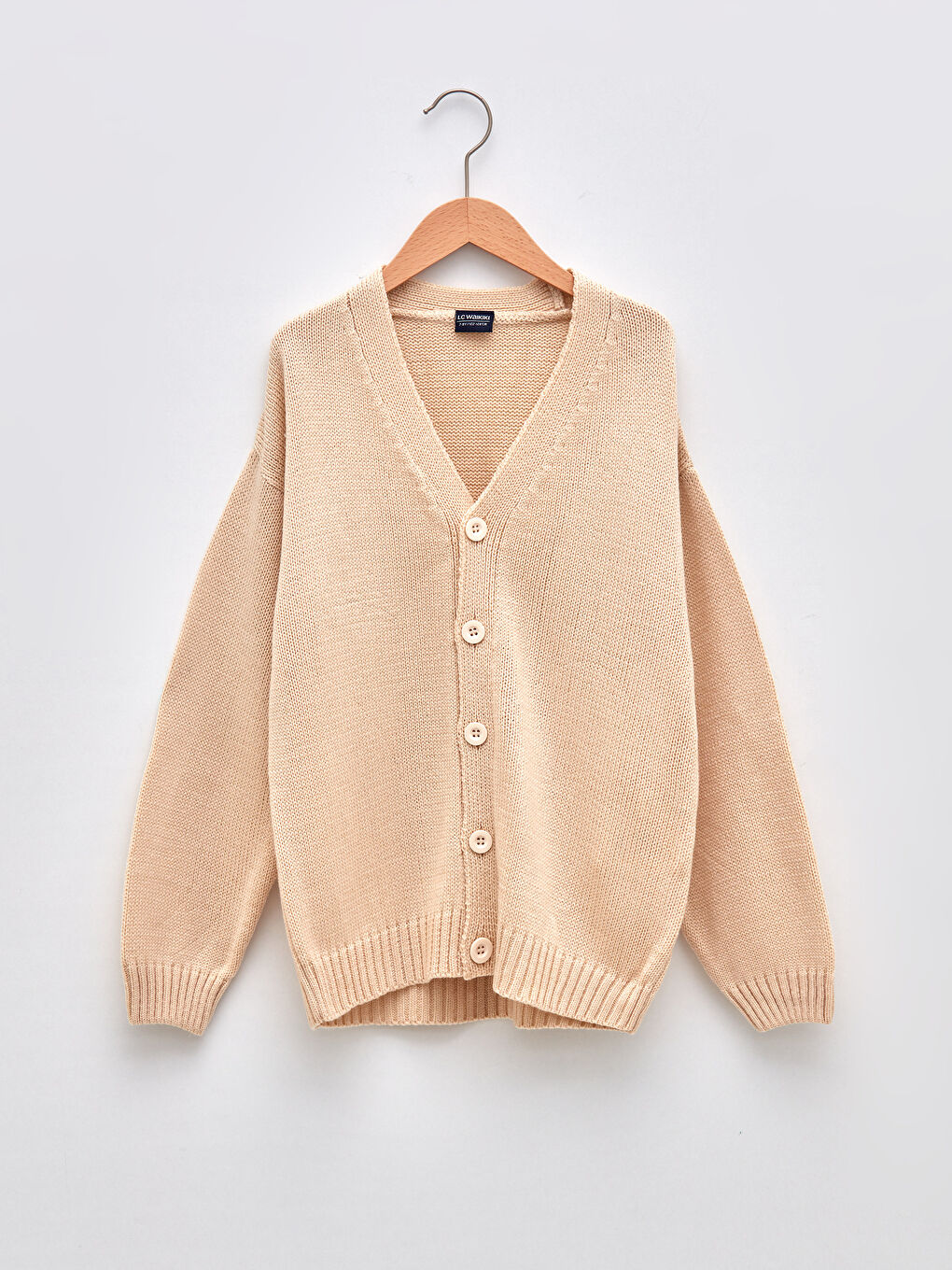 V Neck Basic Long Sleeve Boys' Knitwear Cardigan