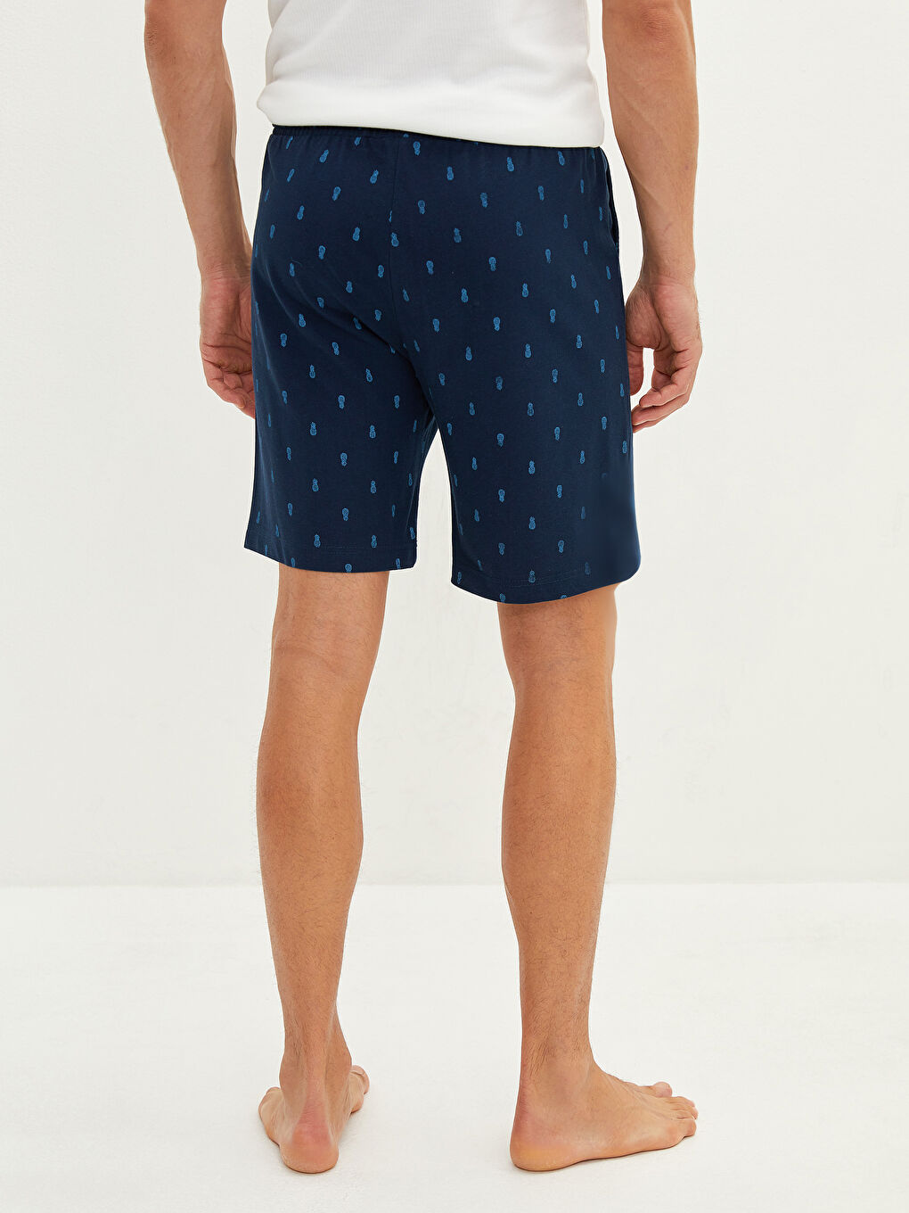 Lacivert Standart Kalıp Erkek Pijama Alt Şort-3