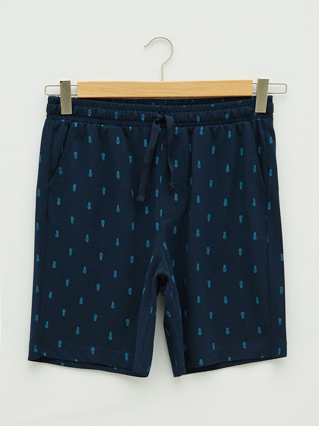 Lacivert Standart Kalıp Erkek Pijama Alt Şort-5