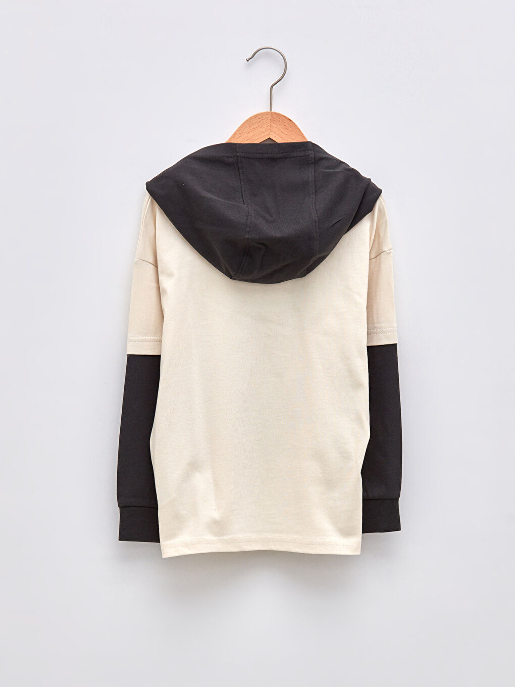 Hooded Printed Long Sleeve Boys' T-Shirt-1