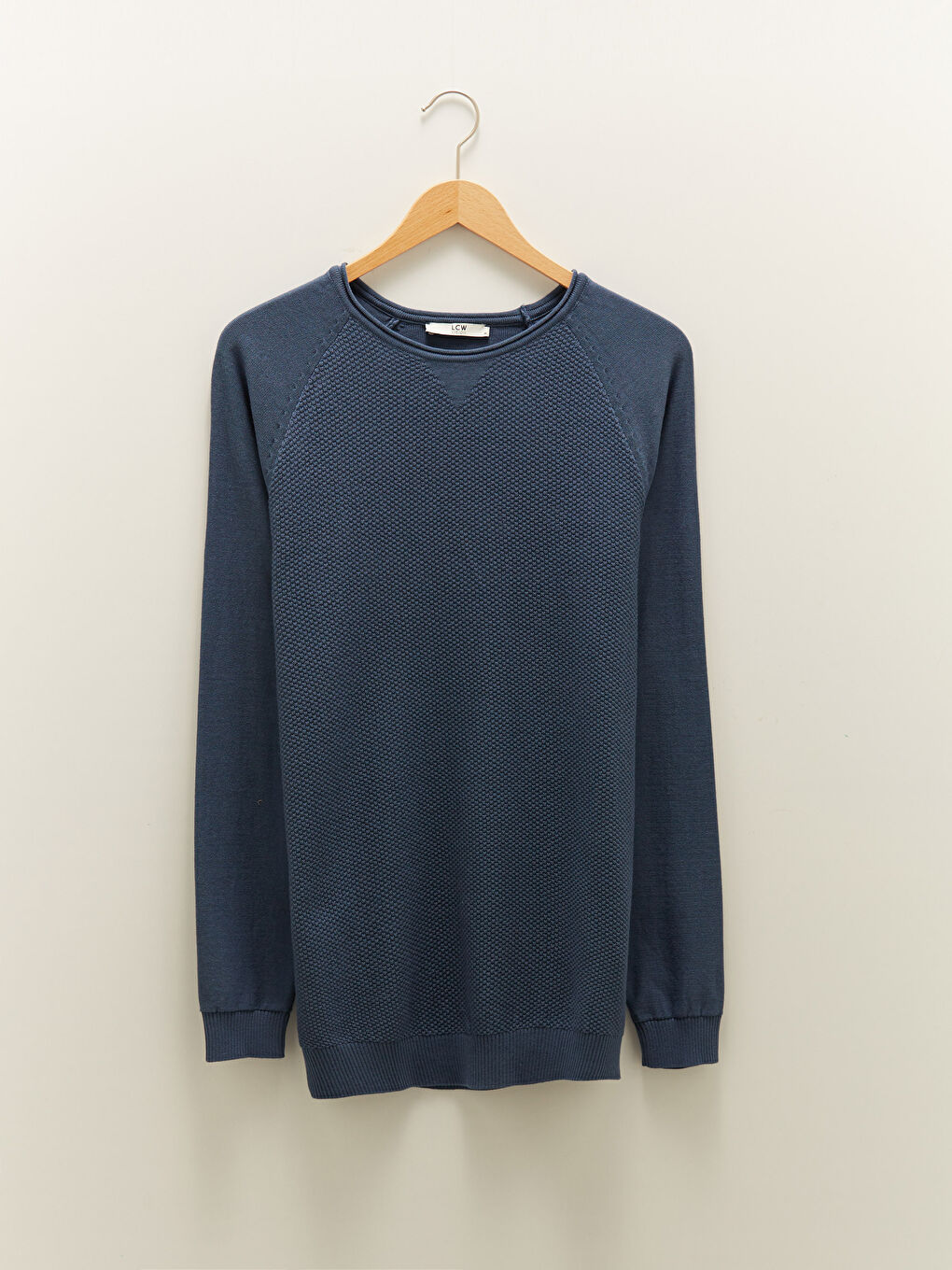 İndigo Bisiklet Yaka Erkek Triko Kazak-6