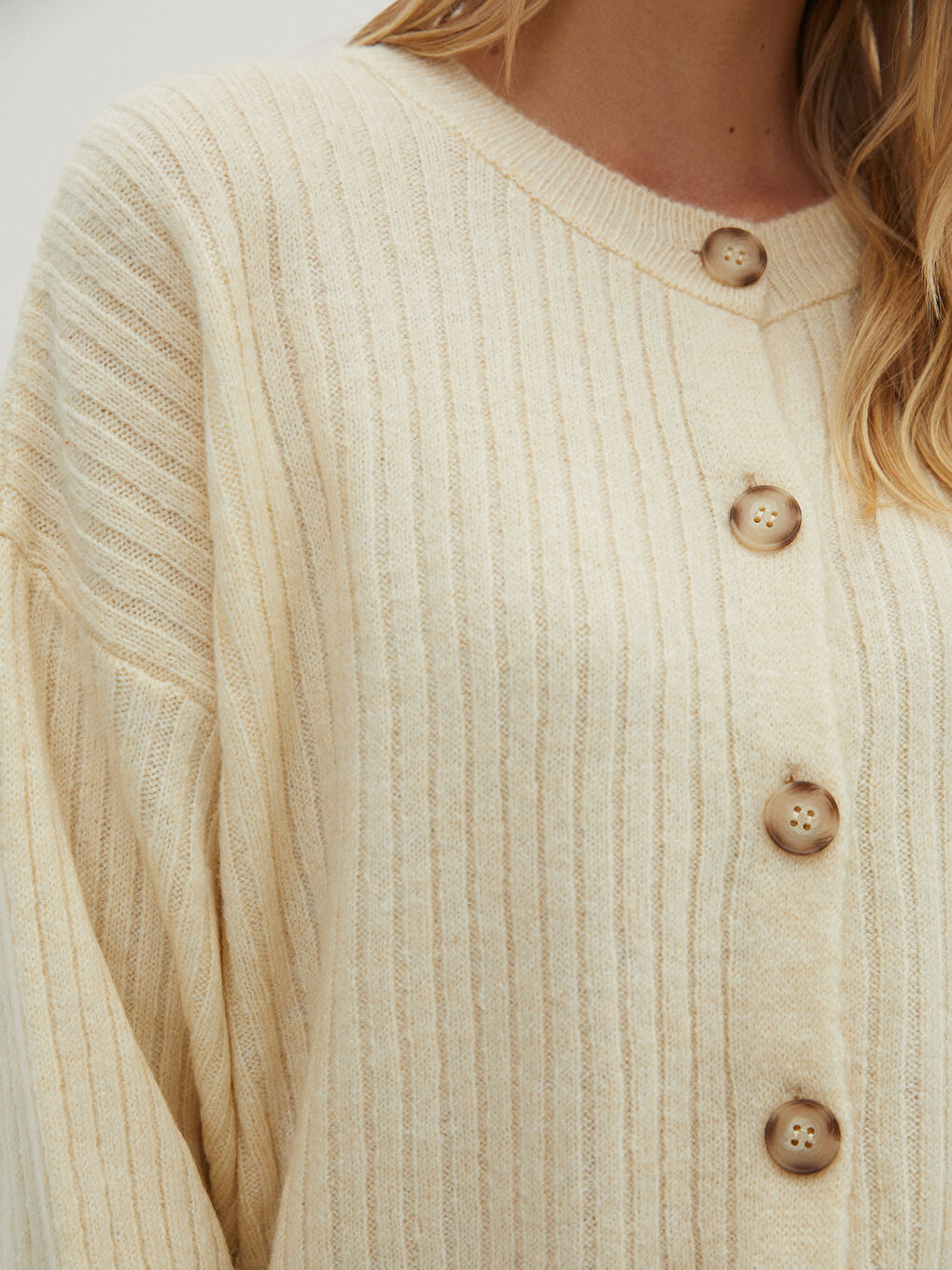 Cardigan en Tricot à Manches Longues et Col Rond pour Femmes-2