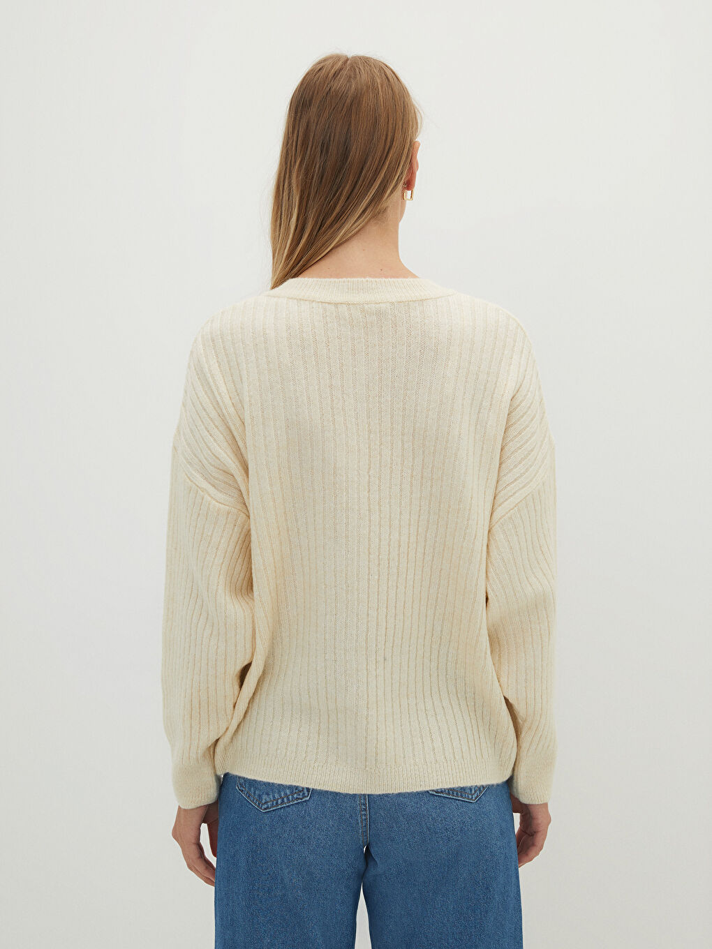 Cardigan en Tricot à Manches Longues et Col Rond pour Femmes-4