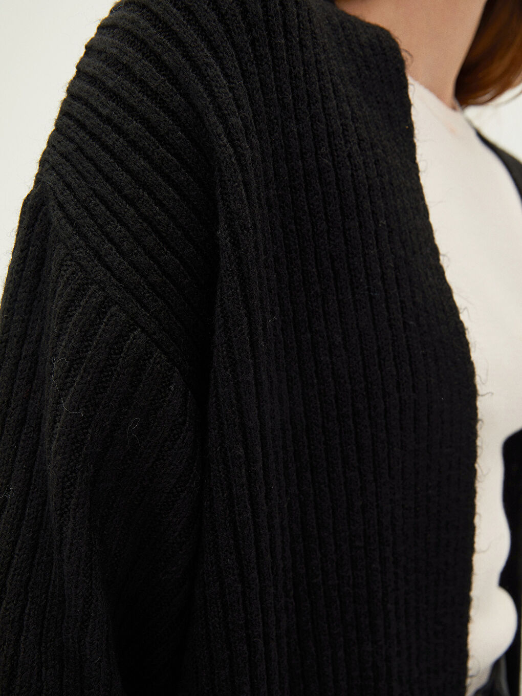 Straight Long Sleeve Women's Knitwear Cardigan-3