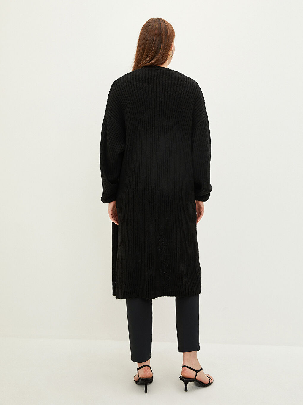 Straight Long Sleeve Women's Knitwear Cardigan-4