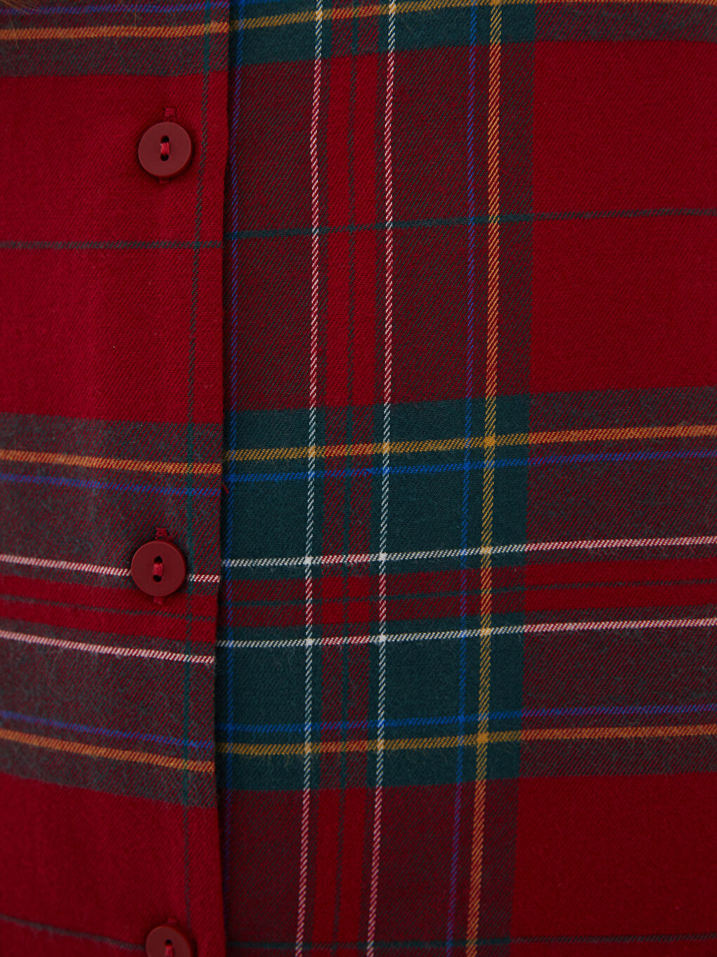 Комплект пижами с яка и каре за жени-3