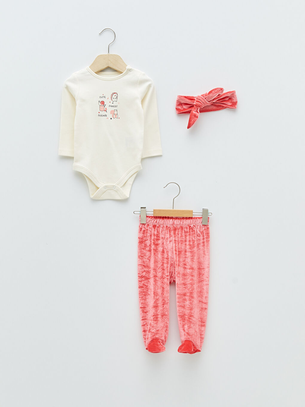 боди на кнопках, брюки и повязка для волос, комплект из 3-х штук