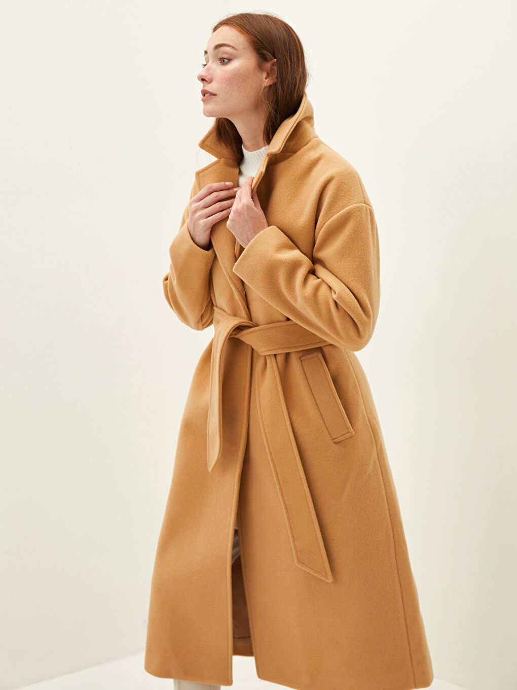 LCW Modest Manteau Cachet Pour Femmes À Col De Veste, Manches Longues Et Poches -W1BG84Z8-EEV
