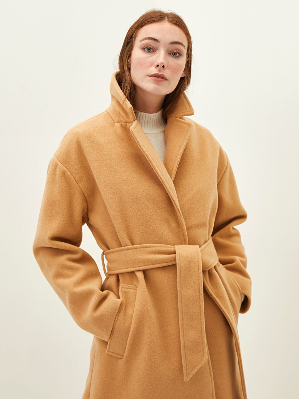 LCW Modest Manteau Cachet Pour Femmes À Col De Veste, Manches Longues Et Poches -W1BG84Z8-EEV